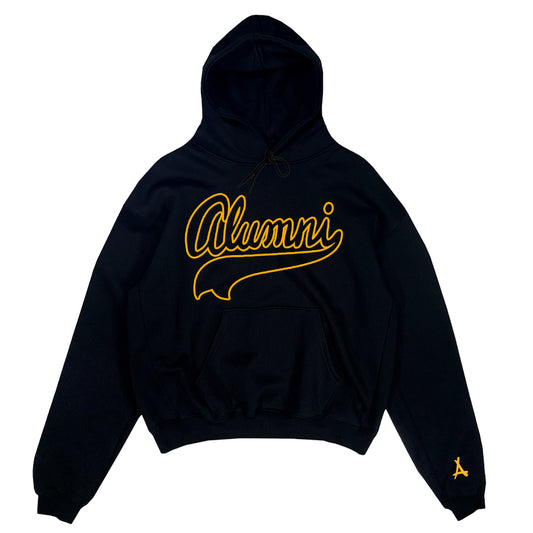 Script Outline Hoodie (Black & Gold)