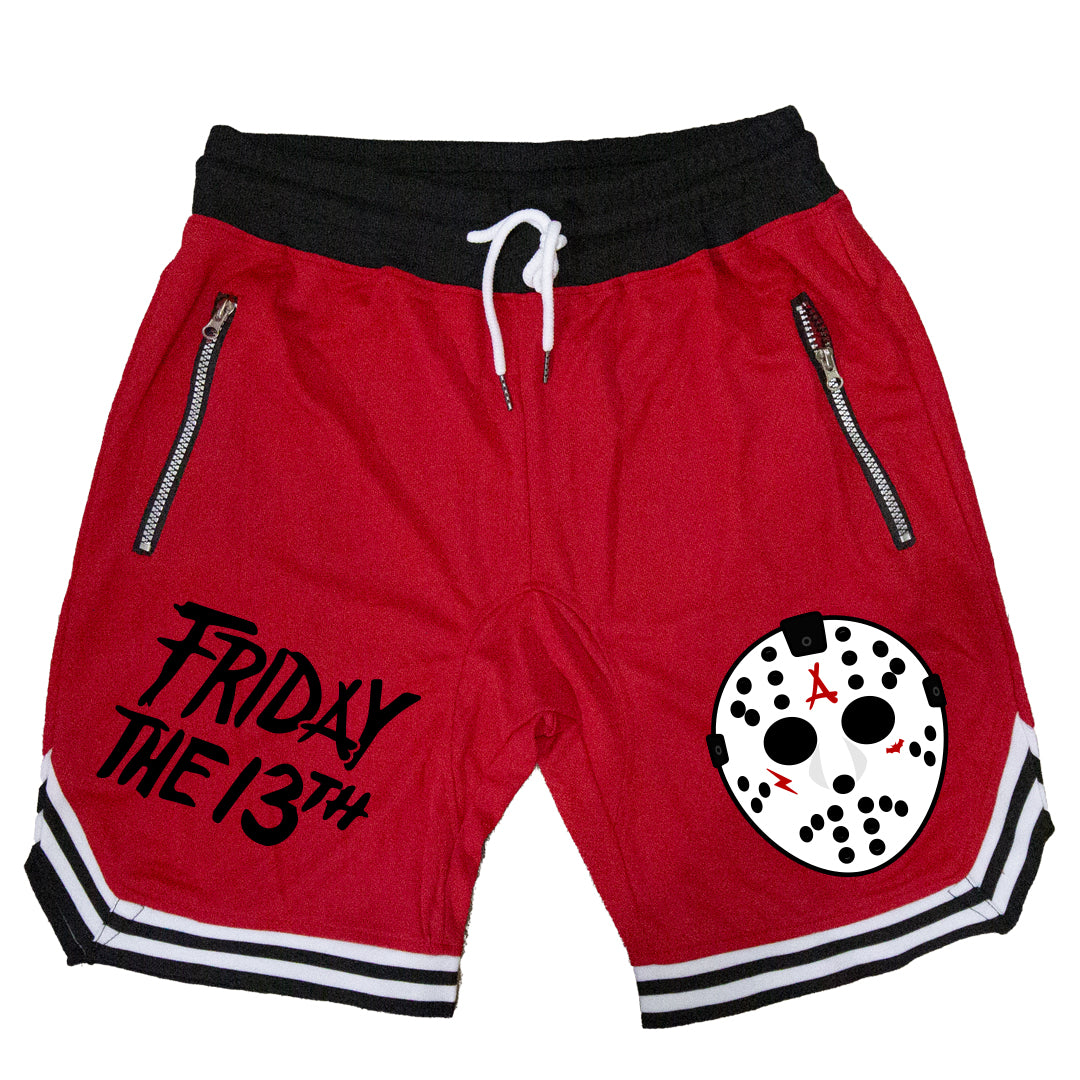 Friday The 13th Basketball Shorts (RED)